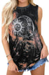 Womens Tank Tops Summer T Shirts Sleeveless Casual Loose Tunic Blouses Small Pure Red - Evallys.com