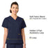 WonderWink Women's Origins Bravo Scrub Top 3X-Large Origins Bravo V-neck Top Navy - Evallys.com # #