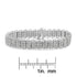 .925 Sterling-Silver 2.0 Cttw Miracle Set Diamond 3 Row S Curve Line Tennis Bracelet (I-J Color, I3 Clarity) -7.25" - Evallys.com # #