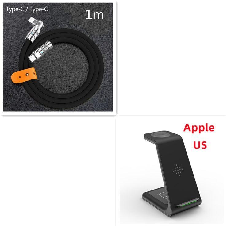 3 In 1 Fast Charging Station Wireless Charger Stand Wireless Quick Charge Dock For Phone Holder - Evallys.com # #