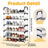 Yoytoo 5 Tier Shoe Rack, Stackable Metal 15 Pairs Shoes Organizer Storage Shelf for Closet Door Entryway - Evallys.com # #