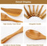 Wood Spoons for Cooking,Nonstick Kitchen Utensil Set,Wooden Spoons Cooking Utensil Set Non Scratch Natural Teak Wooden Utensils for Cooking(Teak 8 Pack) - Evallys.com # #