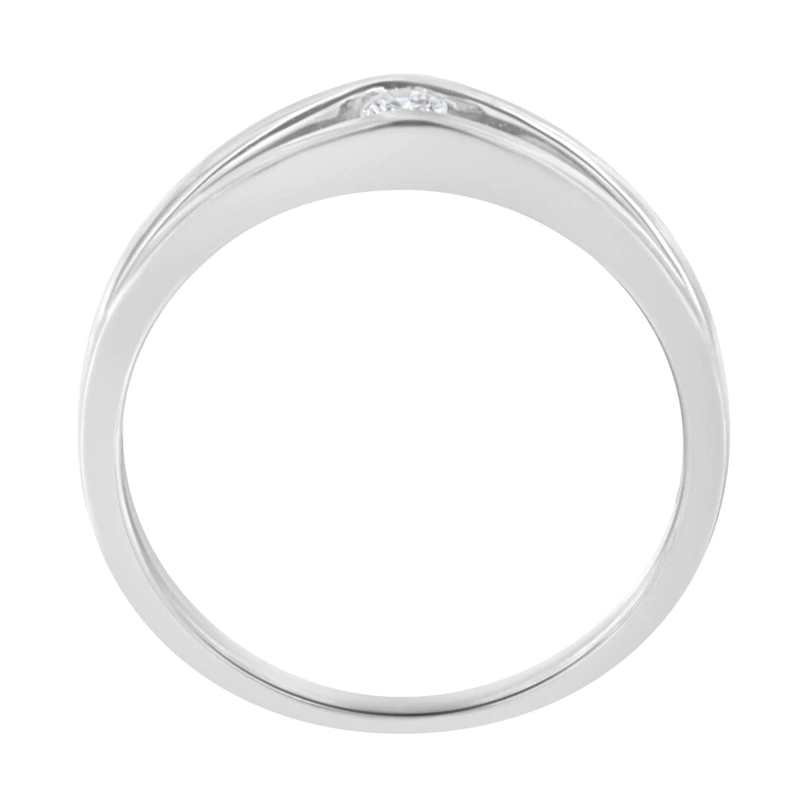 10K White Gold Diamond Promise Ring (1/10 Cttw, H-I Color, I1-I2 Clarity) - Evallys.com # #