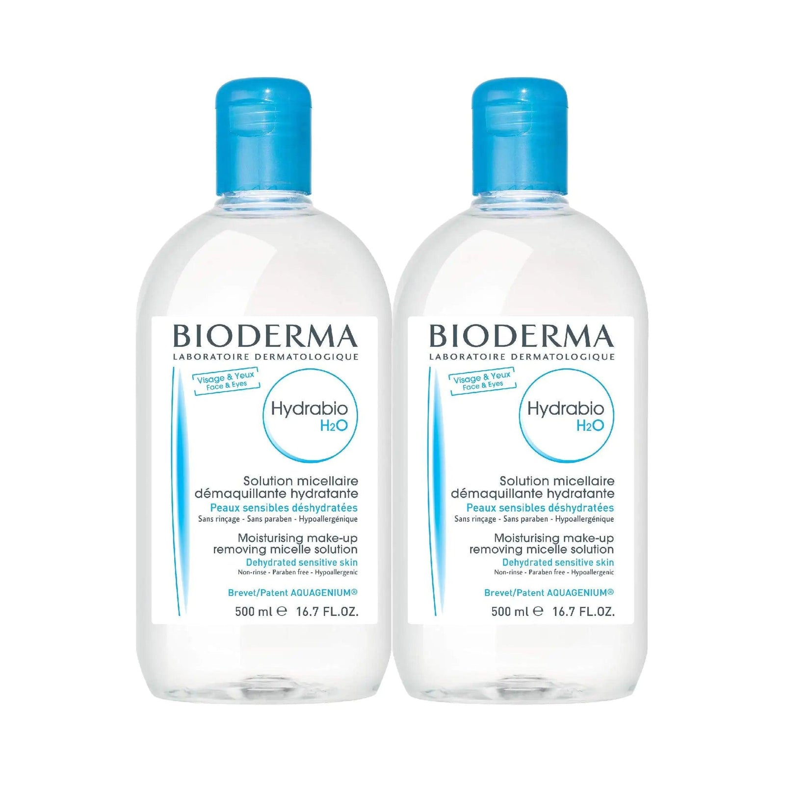 Bioderma - Hydrabio H2O Micellar Water - Face Cleanser and Makeup Remover - Micellar Cleansing Water for Dehydrated Sensitive Skin 33.4 Fl Oz (Pack of 1) - Evallys.com # #