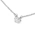 14K White Gold 1/4 Cttw Lab Grown Oval Solitaire Diamond East West 18" Pendant Necklace (G-H Color, VS2-SI1 Clarity) - Evallys.com # #