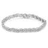 .925 Sterling Silver 1.0 cttw Pave Set Round Diamond Tear Shaped Link Bracelet - Evallys.com # #