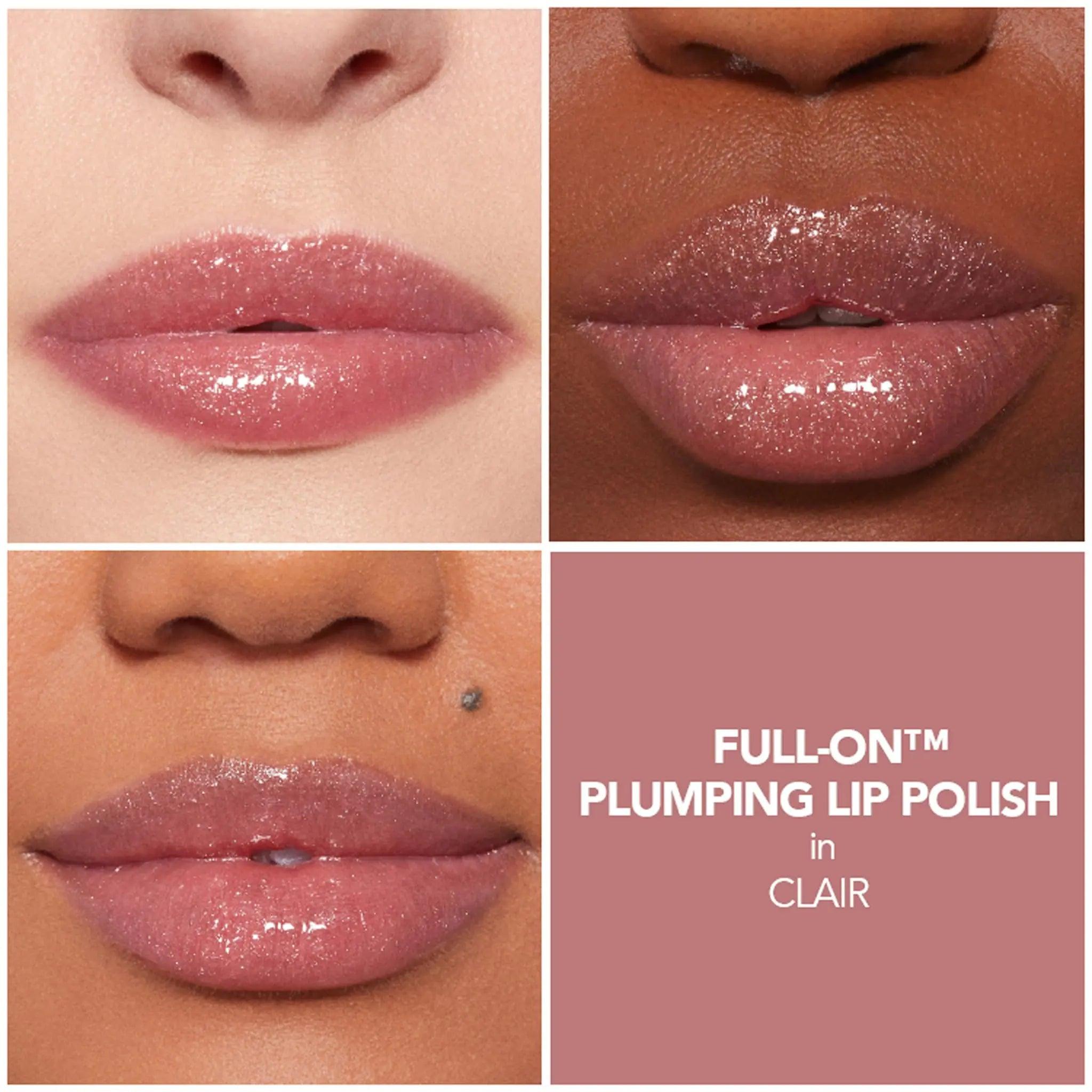 BUXOM Full-On Plumping Lip Polish, Tinted Lip Plumper Gloss, Plumping Formula with Peptides & Vitamin E, Moisturizing Lip Plumping Gloss 1 Count (Pack of 1) Clair - Evallys.com # #