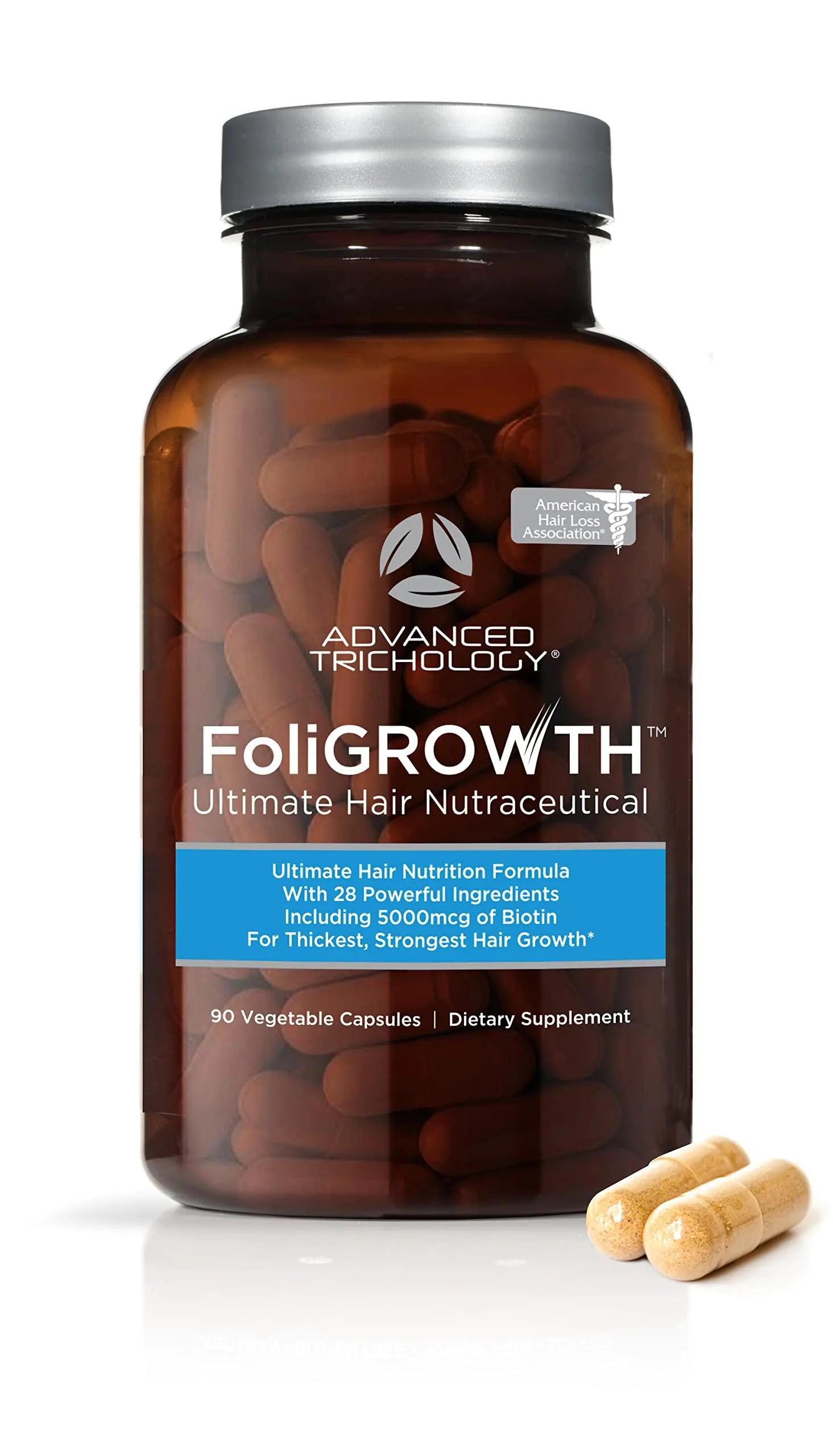 FoliGROWTH™ Hair Growth Supplement for Thicker Fuller Hair | Approved* by the American Hair Loss Association | Revitalize Thinning Hair, Backed by 20 Years of Experience in Hair Loss Treatment Clinics - Evallys.com # #