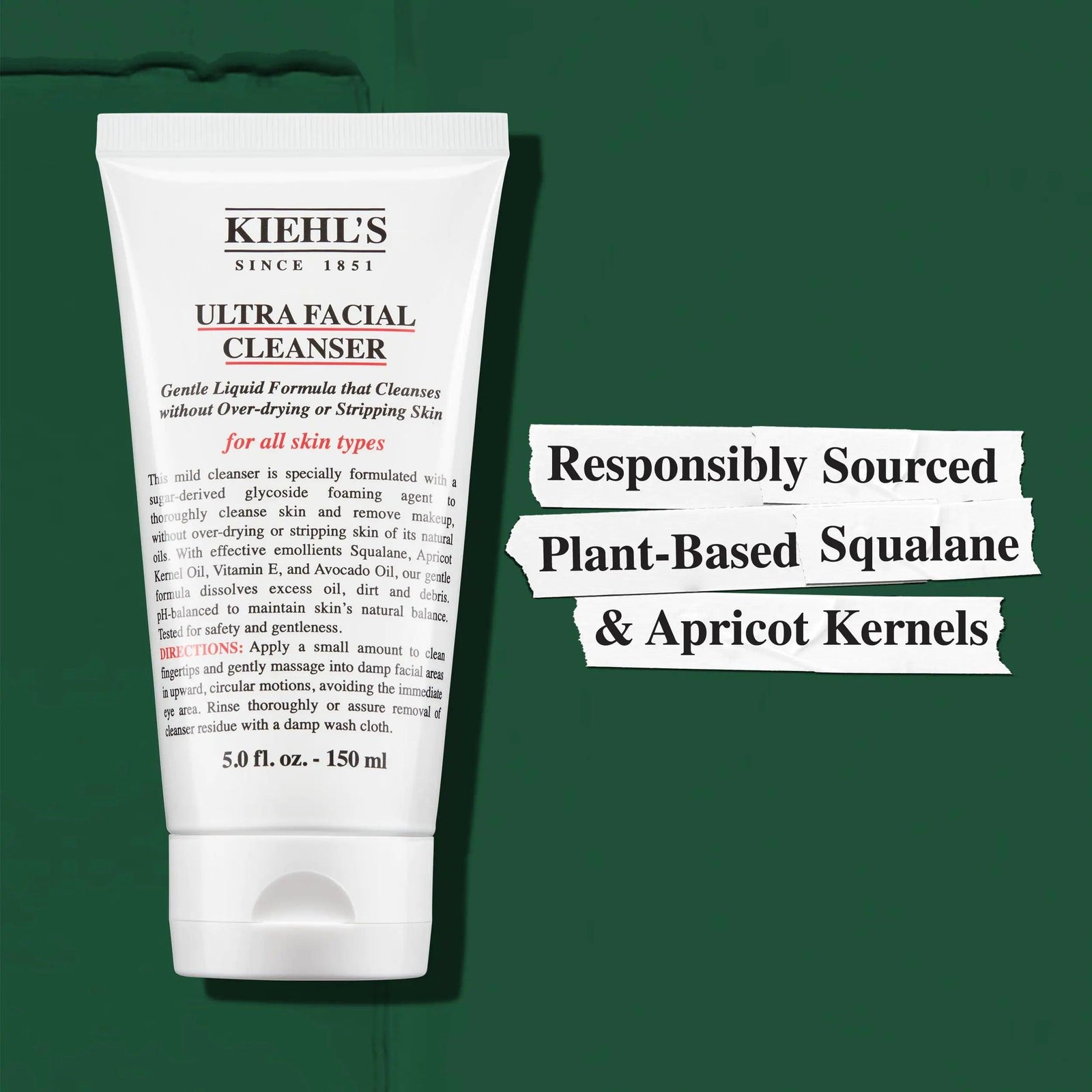 Kiehl's Ultra Facial Cleanser, Lightweight Foamy Facial Cleanser, Enriched Formula that Replenishes Skin Barrier, Gently Exfoliates and Moisturizes, Suitable for All Skin Types, Paraben Free 2.5 Fl Oz / 75 ml - Evallys.com # #