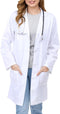 NY Threads Professional Lab Coat for Women, Long Sleeve Poly Cotton Medical Coat Small (Pack of 1) White - Evallys.com # #