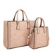 Bagparty Exclusive 2-Piece Vegan Leather Tote Bag Set - Hibiscus Flower - Evallys.com # #