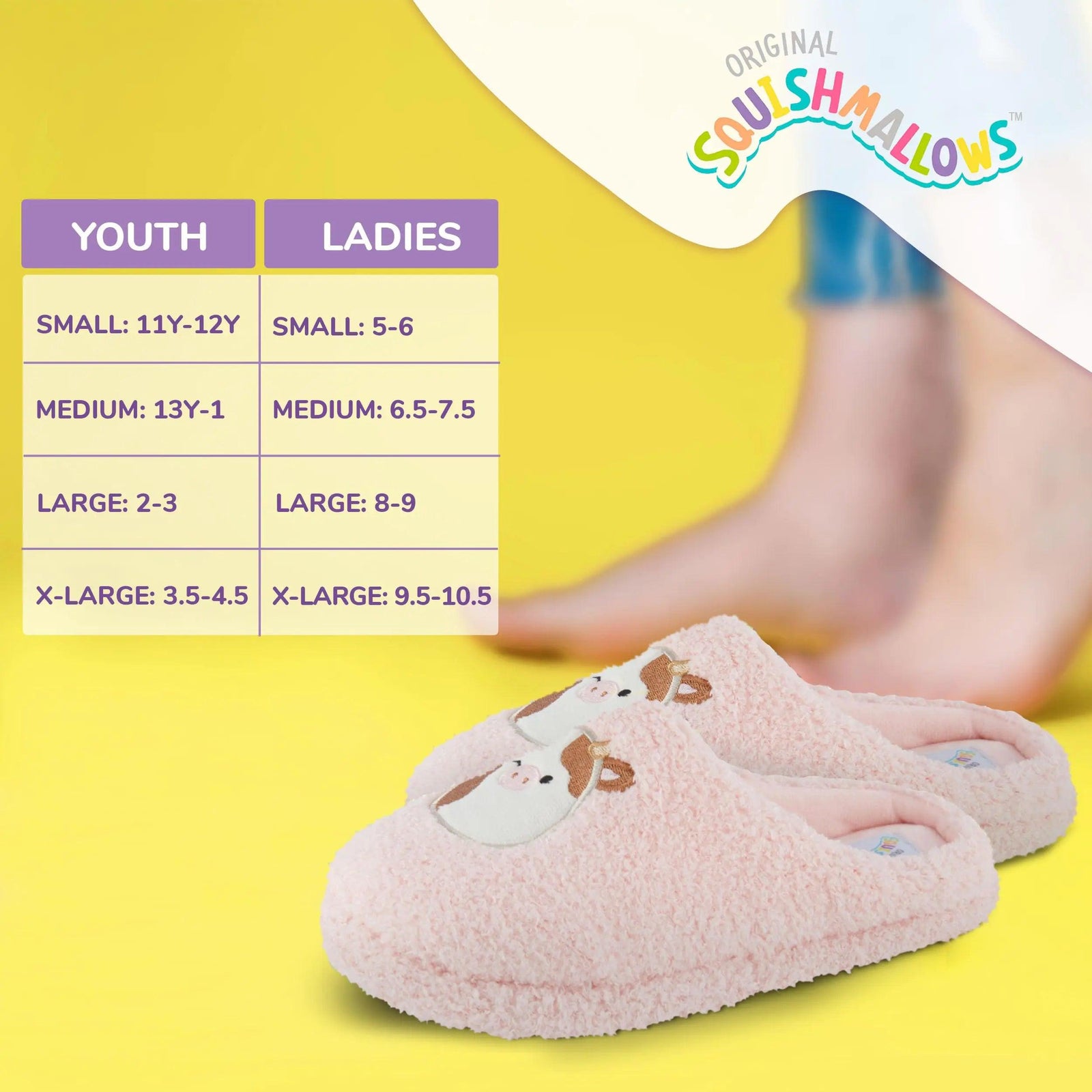 Squishmallows Kids Slippers and Womens Slippers Gifts for Women Extra Cozy Fuzzy House Slippers Slip On Ronnie the Cow 11-12 Little Kid - Evallys.com # #