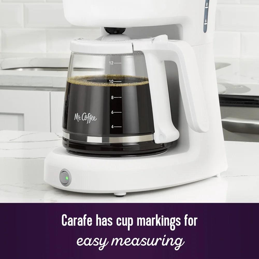 Mr. Coffee 12-Cup Switch Coffee Maker, White - Evallys.com # #