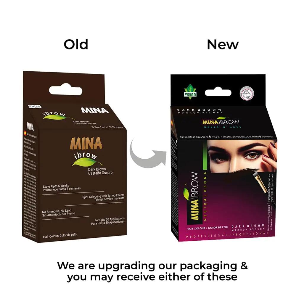 MinaiBrow Tint Kit Dark Brown | Natural Spot Coloring Brow Powder with Oil & Brush | Water & Smudge Proof, Long-Lasting, Instant Brow Dye Kit, 100% Gray Converge, Vegan and Cruelty-Free Dark Brown + Oil + Brush - Evallys.com # #