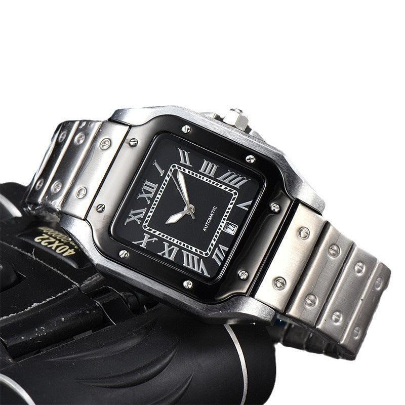 Men's 3-pin Quartz Square All-steel Watch - Evallys.com # #