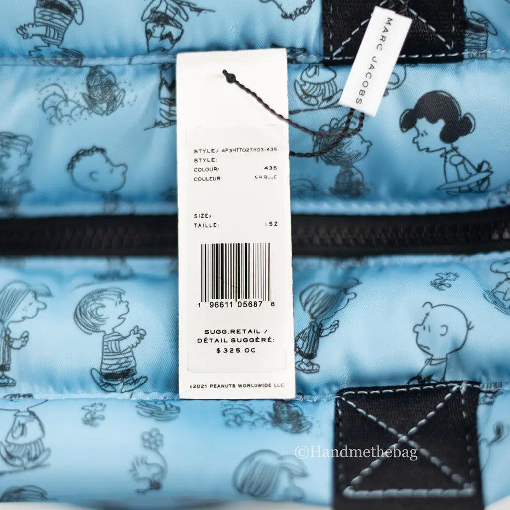 Marc Jacobs X Peanuts Blue Medium Nylon Tote Bag - Evallys.com # #