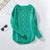 Women's Knitwear Button Loose Pullover Twisted Flower - Evallys.com # #