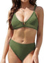 Women's Fashion Simple Solid Color Bikini Set - Evallys.com # #