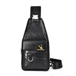 Premium PU Leather Vintage-Style Chest Bag - Spacious Multi-Compartment Crossbody Bag With Waterproof Design, Large Capacity, And Stylish Casual Look For Men - Evallys.com