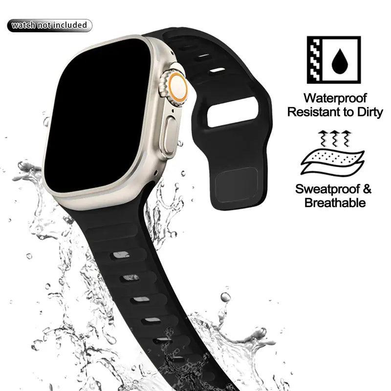 Sport Band Compatible with Iwatch Ultra Band 49Mm 45Mm 44Mm 42Mm Men Women (Band Only), 4 Counts Adjustable Waterproof Silicone Watch Band for Iwatch Series Ultra2/Ultra1 SE/9/8/7/6/5/4/3/2/1, Smart Watch Accessories - Evallys.com # #