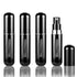 4Pcs Refillable Perfume Atomizer Bottles，Portable Mini Separate Perfume Bottle，Travel and Outings Spray Boxes Dispensers 5ml/0.2oz(Black) 4pcsBlack - Evallys.com # #