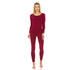 Thermajane Long Johns Thermal Underwear for Women Fleece Lined Base Layer Pajama Set Cold Weather XX-Small Scoop Neck Red - Evallys.com # #