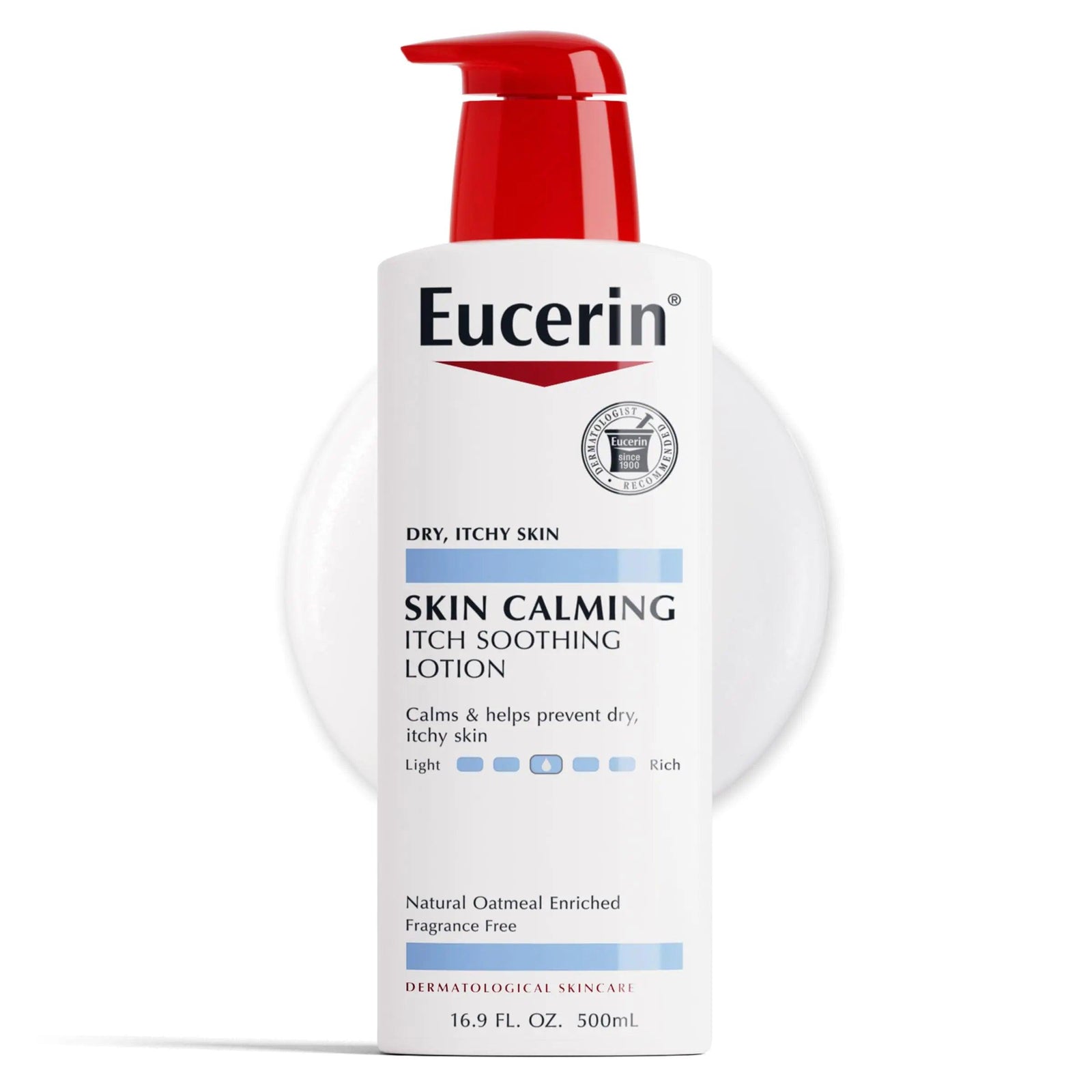 Eucerin Skin Calming Lotion - Full Body Lotion for Dry, Itchy Skin, Natural Oatmeal Enriched - 16.9 fl. oz Pump Bottle Skin Moisturizer - Evallys.com # #