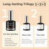 modelones 9 in One Nail Glue with Gel Top and Base Coat Gel Nail Kit, No Wipe Base Coat Long Lasting Glossy Top Coat 3Pcs Gel Nail Glue for Nail Tips, Blooming Gel, Rhinestone Glue A2-3pcs Nail Glue - Evallys.com # #