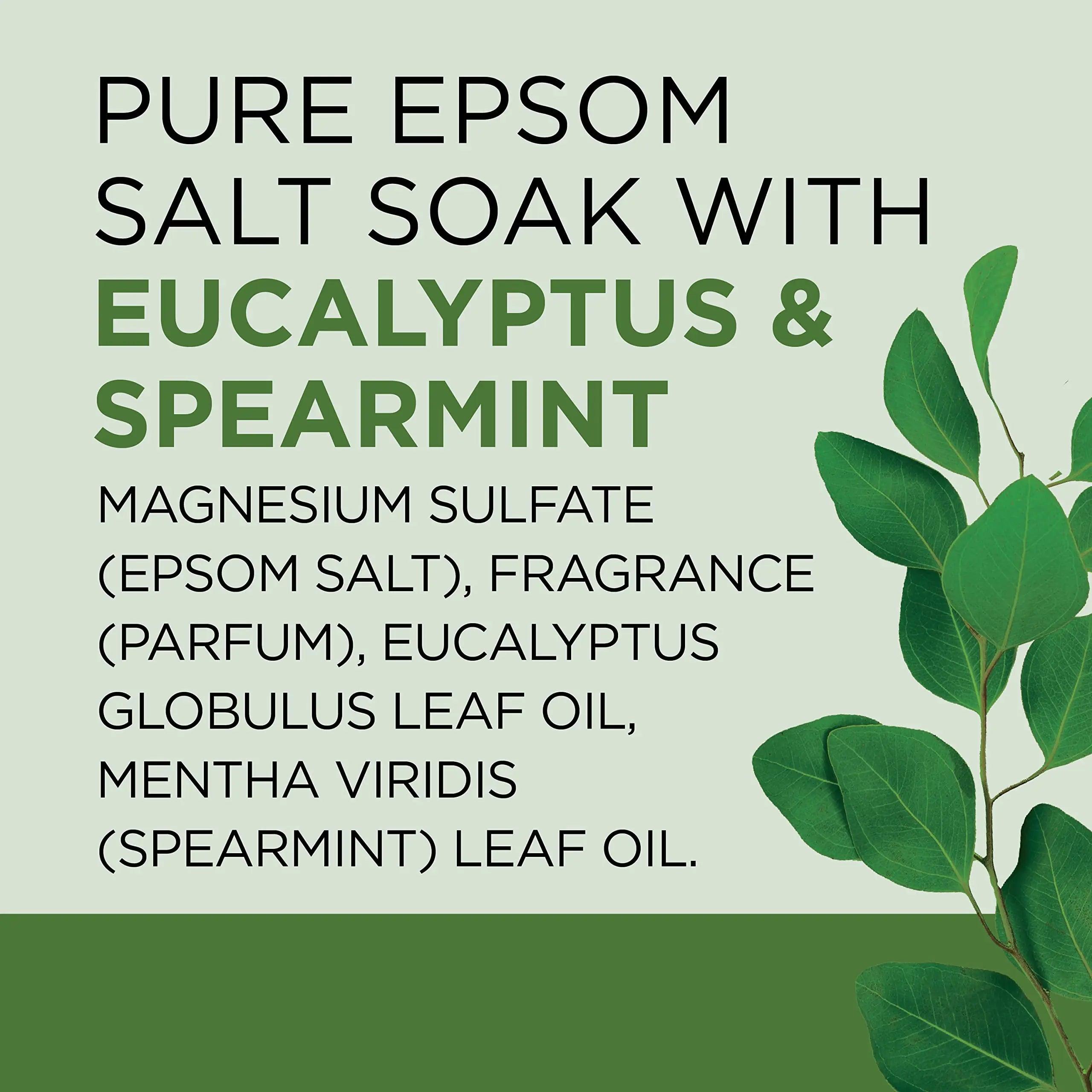 Dr Teal's Pure Epsom Salt, Relax & Relief With Eucalyptus And Spearmint, 3 lb (Pack of 4) (Packaging May Vary) - Evallys.com # #