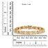 14KY Yellow Gold Plated .925 Sterling Silver 1.00 Cttw Diamond Heart and X Link Bracelet (I-J Color, I3 Clarity) - 7.25" Inches - Evallys.com # #