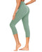 GAYHAY High Waisted Capri Leggings for Women - Soft Slim Yoga Pants for Running Cycling Workout XX-Large B-mint Green - Evallys.com # #