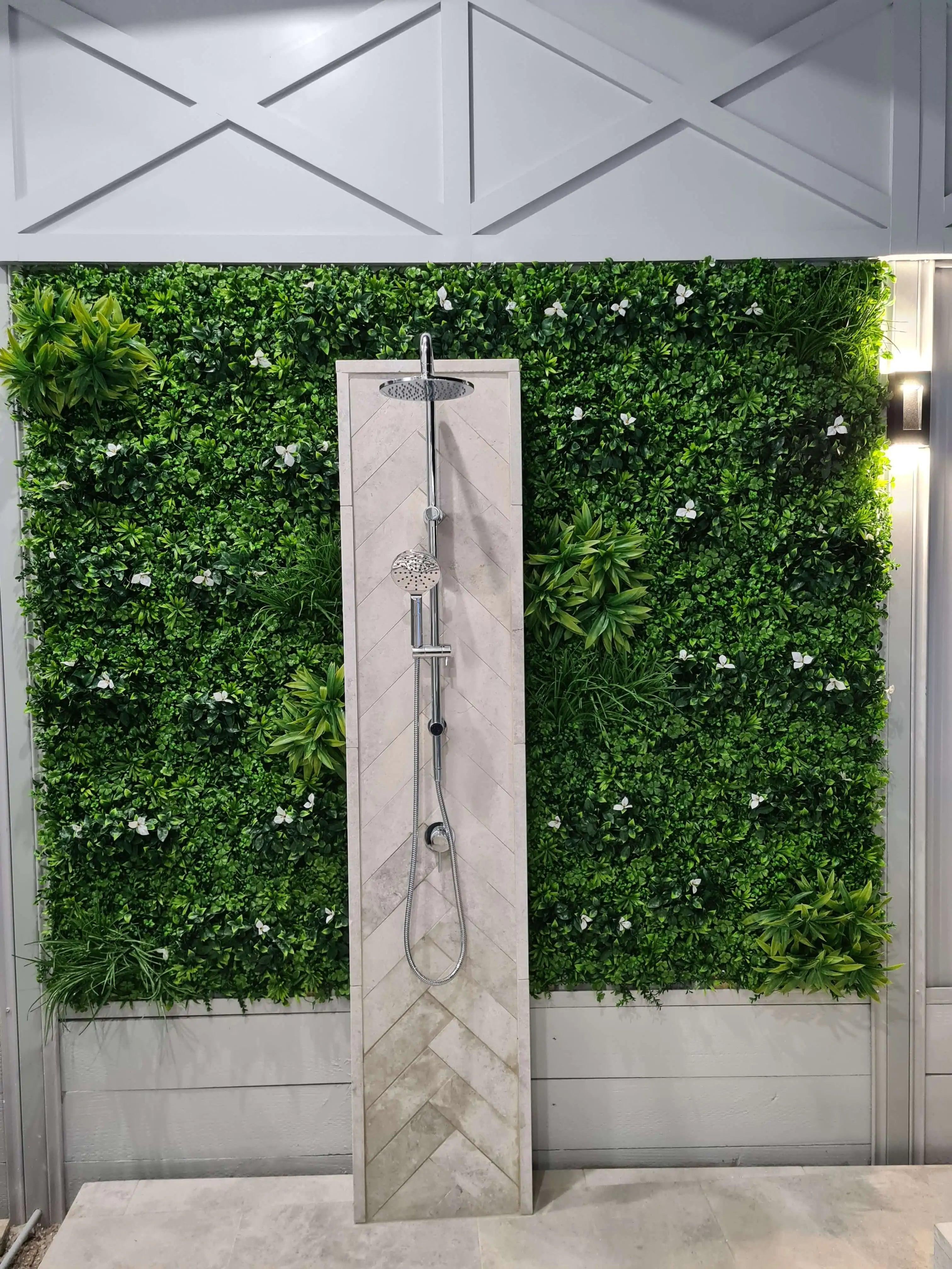 Artificial White Oasis Living Wall Garden 28SQ FT UV Resistant - Evallys.com # #