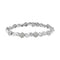 .925 Sterling Silver 1.0 Cttw Miracle and Channel Set Diamond Floral Cluster and Link Bracelet (I-J Color, I3 Clarity) - 7.25" - Evallys.com # #