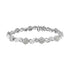 .925 Sterling Silver 1.0 Cttw Miracle and Channel Set Diamond Floral Cluster and Link Bracelet (I-J Color, I3 Clarity) - 7.25" - Evallys.com # #