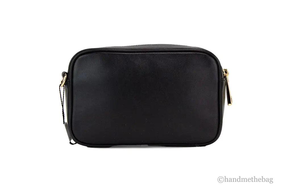 Marc Jacobs Flash Black Smooth Leather Logo Embossed Camera Crossbody Handbag - Evallys.com # #