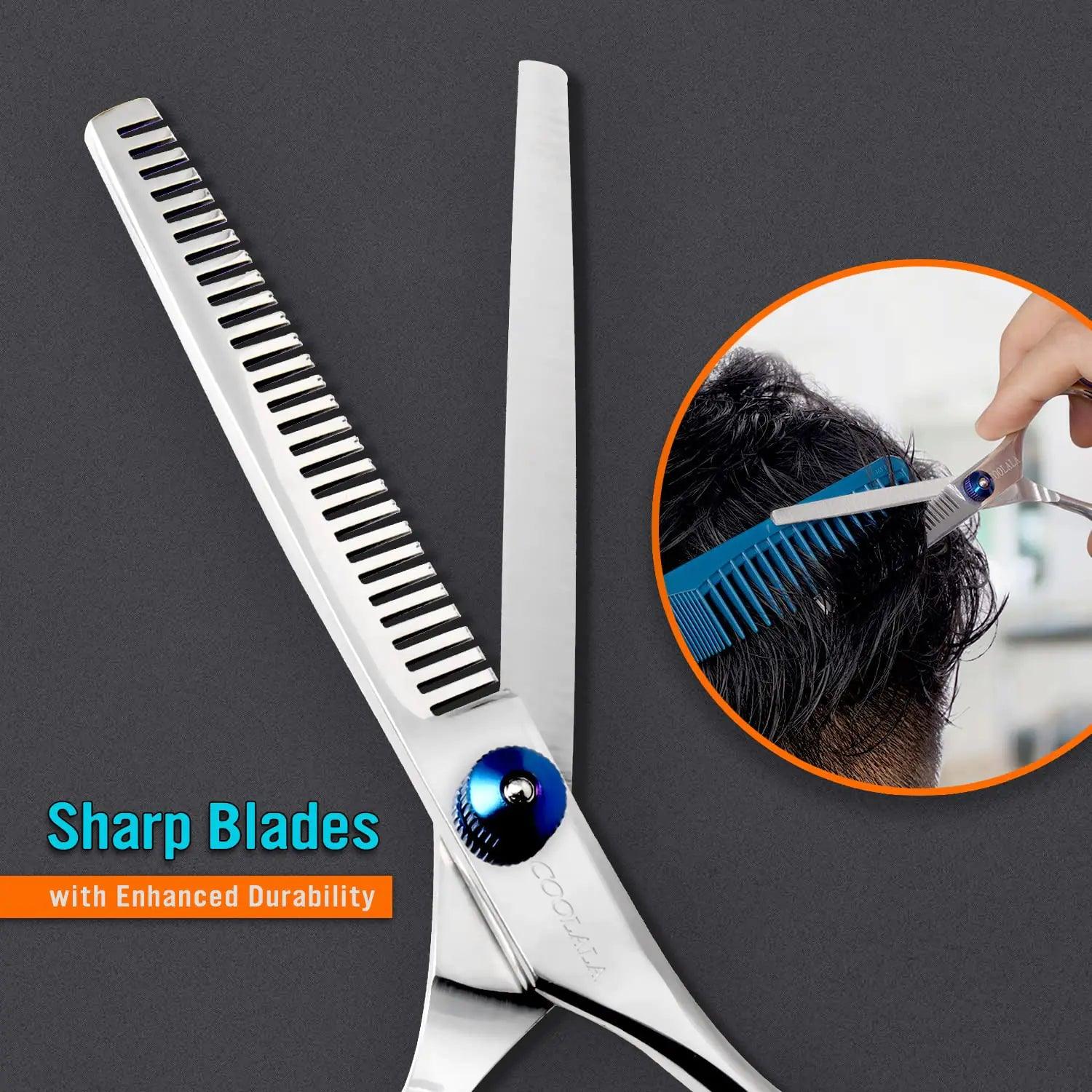 Stainless Steel Hair Cutting Scissors Thinning Shears 6.5 Inch Professional Salon Barber Haircut Scissors Family Use for Man Woman Adults Kids - Evallys.com # #