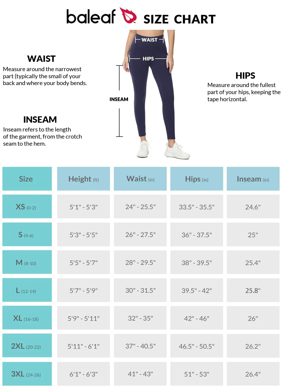 BALEAF Women's Fleece Lined Leggings Water Resistant Thermal Winter Warm Tights High Waisted with Pockets Running Gear 3X-Large Petite-25"-navy - Evallys.com # #