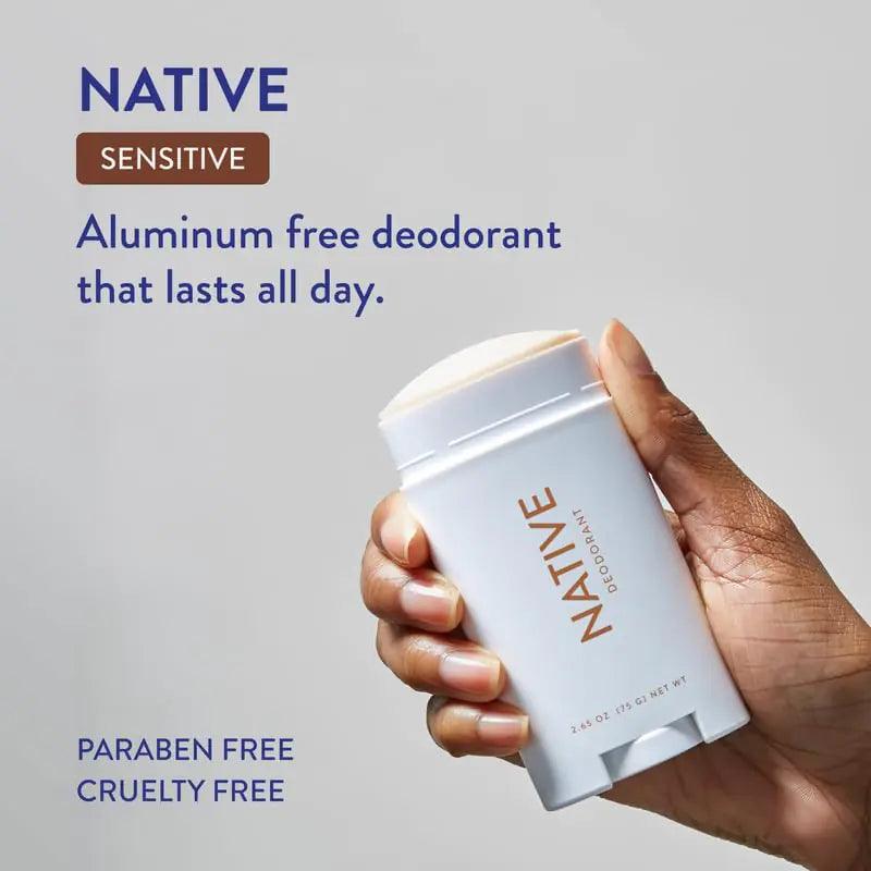 Native Sensitive Deodorant Contains Naturally Derived Ingredients, 72 Hour Odor Control | Deodorant for Women & Men, Aluminum Free with Baking Soda, Coconut Oil and Shea Butter, Coconut & Vanilla - Evallys.com # #