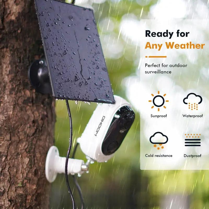 Solar Battery Powered Wireless 2.4Ghz WIFI Indoor/Outdoor Security Camera with 2K 3MP Full HD, AI Detection, Color Night Vision and Siren Alarm - Evallys.com # #