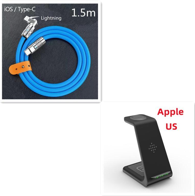 3 In 1 Fast Charging Station Wireless Charger Stand Wireless Quick Charge Dock For Phone Holder - Evallys.com # #