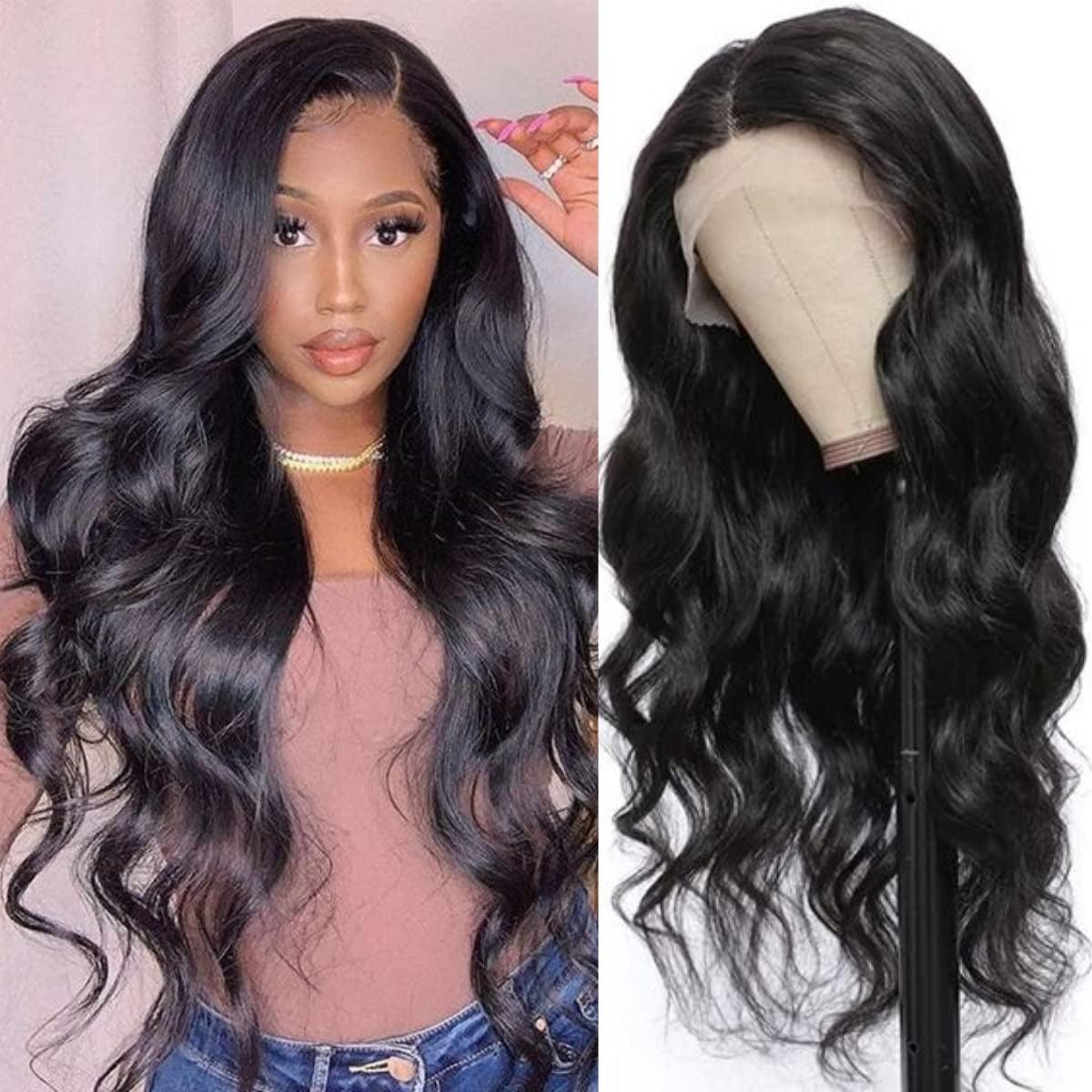 YING Lace Front Wigs Human Hair for Black Women Pre Plucked150% Density Brazilian Body Wave Lace Front Wigs with Baby Hair Glueless Lace Closure Human Hair Wigs(18Inch) - Evallys.com # #