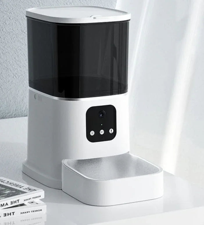 Pet Automatic Feeder Large Capacity Smart Voice Recorder APP Control Timer Feeding Cat Dog Food Dispenser With WiFi Pet Bowl - Evallys.com