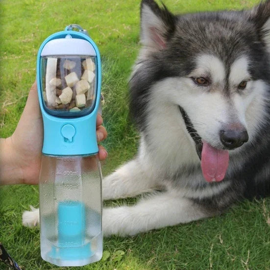 Portable Cat Dog Water Bottle Food Feeder Drinker Poop Dispenser 3 In 1 Leak-proof Multifunctional Dog Water Bottle Pet Products - Evallys.com