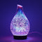 3D Glass Colorful Firework Essential Oil Lamp Aroma Diffuser - Evallys.com # #