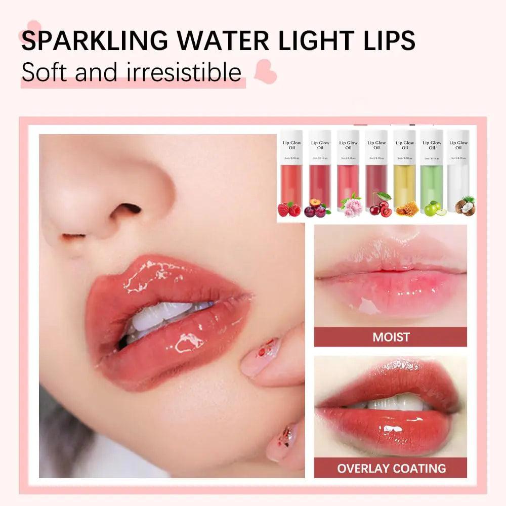 Hydrating Lip Glow Oil, Moisturizing Lip Glow Oil, Lip Plumper Gloss, Transparent Lip Gloss, Lip Oil, Plumping Lip Oil, Lip Balm, Tinted Lip Balm Lip Care Green apple - Evallys.com # #