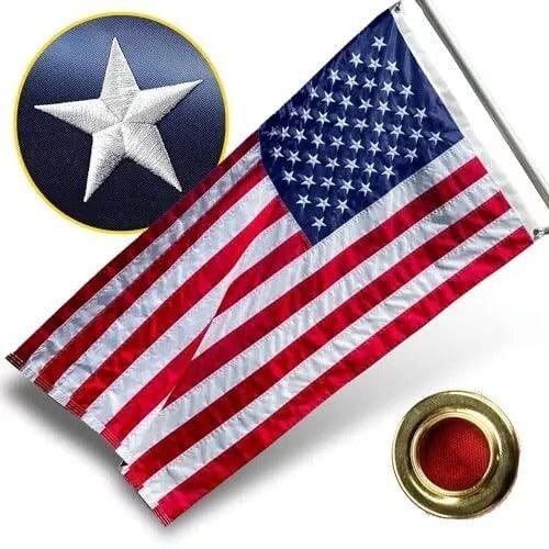 American Flag 3x5Ft Heavy Duty Grommets Outdoor All Weather US Flags USA Country - Evallys.com # #