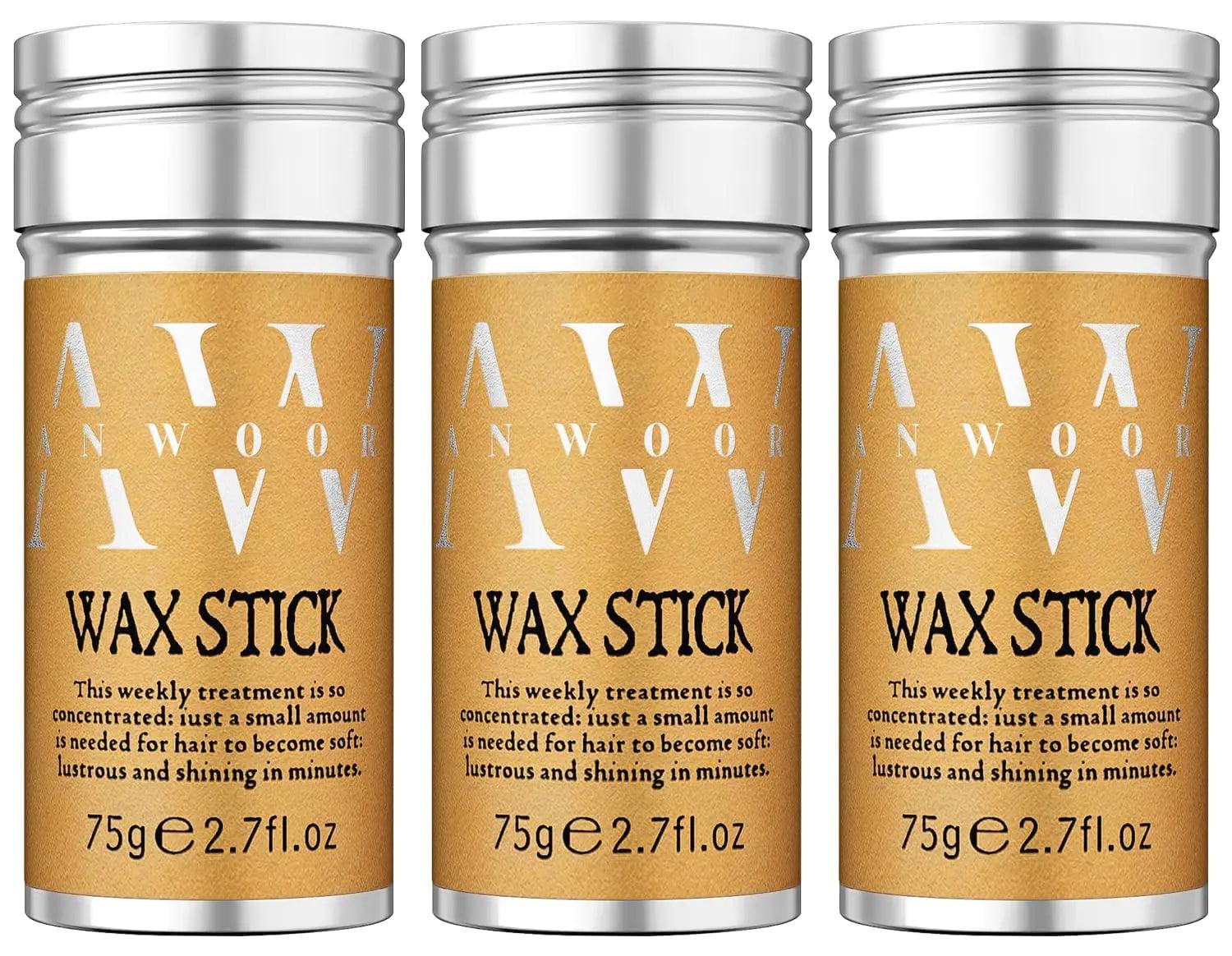 AnWoor Hair Wax Stick, 3PCS - Wax stick for Hair Wigs Edge Control, Hair Wax Stick for Flyaways, Taming Frizz, Hair Styling Slick Stick for Pomade & No-Greasy - 2.7 Oz 2.7 Ounce (Pack of 3) - Evallys.com # #