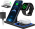 Wireless Charger, 18W Fast Iphone Charging Station for Iphone 15/14/13/12 /11/Pro Max/Plus /XR,3 in 1 Wireless Charging Stand for Iwatch Series SE 9/8/7/6/5/4/3, Airpods Pro/3/2 (With QC3.0 Adapter) - Evallys.com # #