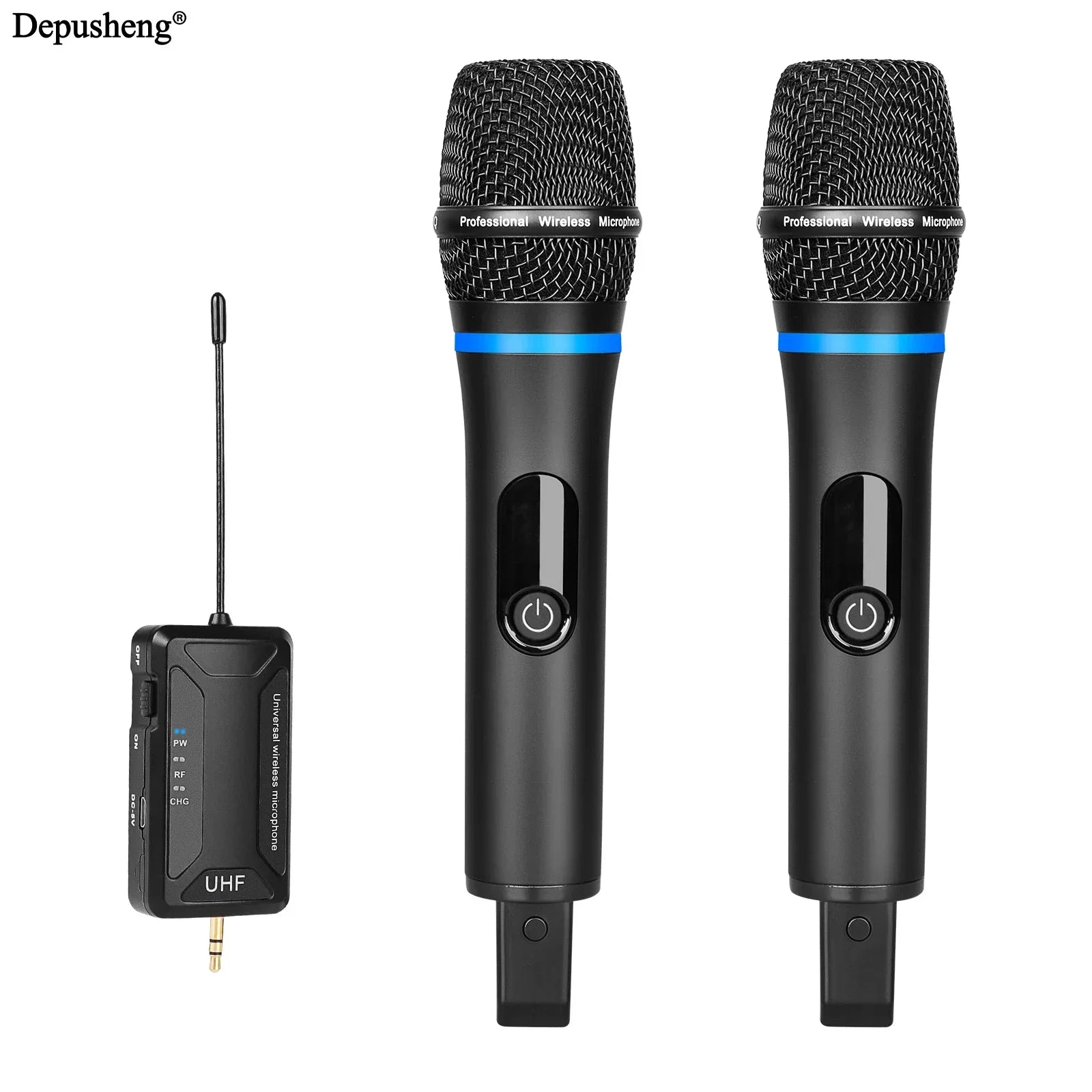 Depusheng W8 - 1 Wireless Microphone – UHF Handheld Mic for Karaoke & Events - Evallys.com