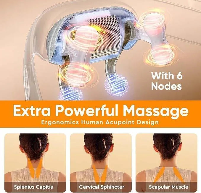 Electric Neck and Shoulder Massager with Heat – Pain Relief Deep Tissue - Evallys.com